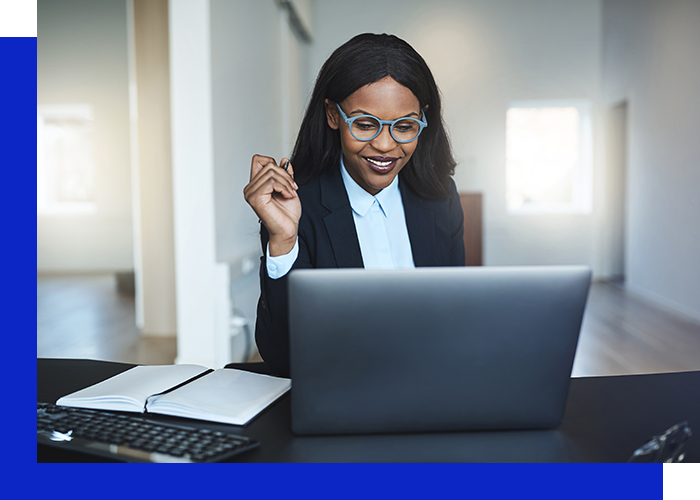 Page Image D image of a woman using a laptop